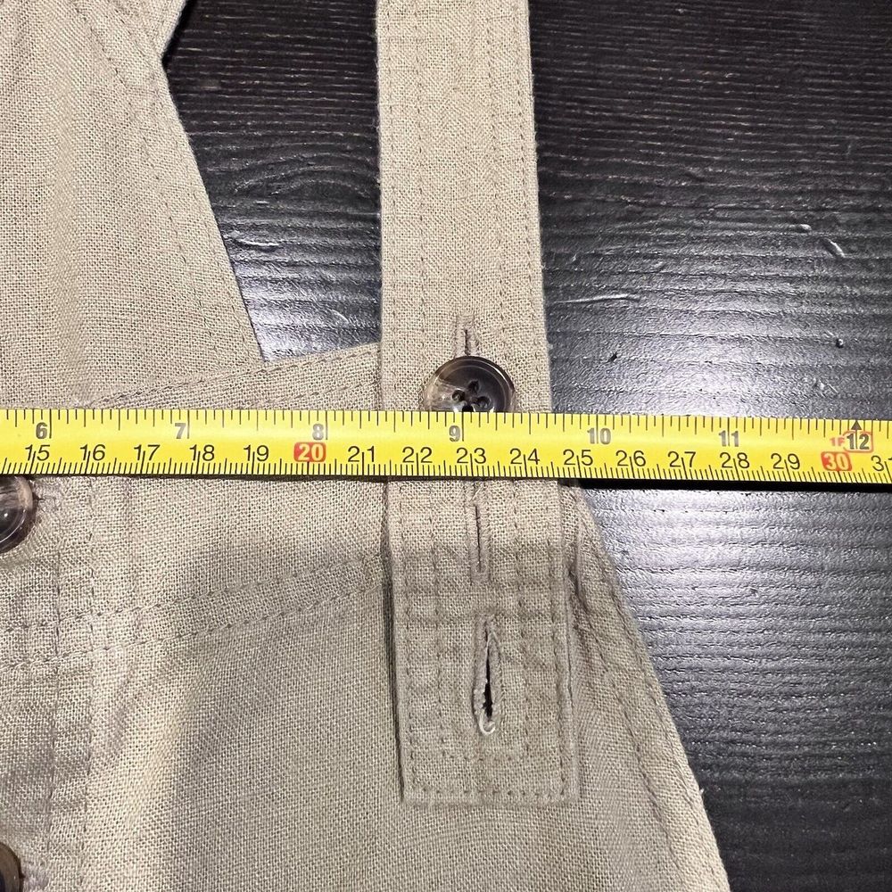 Urban Outfitters Boho Linen Shortall Overalls Quay Olive Green Large NWT - Picture 10 of 12